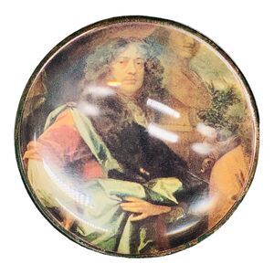 Vintage Nigel Pain Sir Peter Lely Paperweight Hand Cast Glass England Victorian